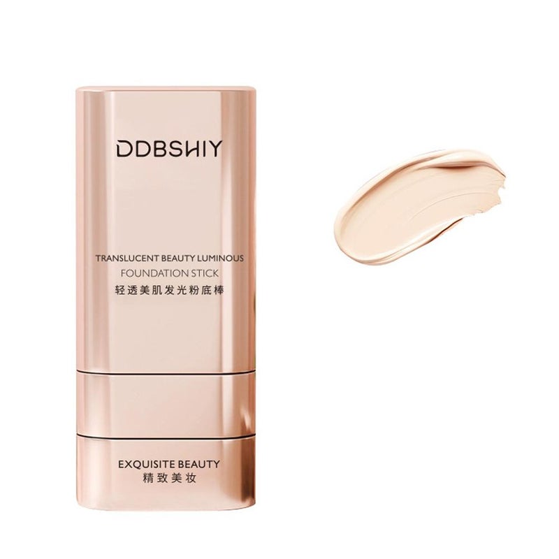Concealer Foundation Stick, Double-Ended, Glowing Creamy Skin, Brightens Skin Tone, Long-Lasting and Smudge-Proof for Women